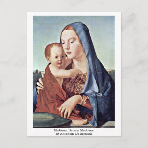 Cartão Postal Madonna Benson Madonna Por Antonello Da Messina