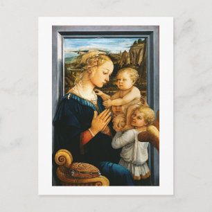Cartão Postal Madonna com criança e dois anjos, Filippo Lippi