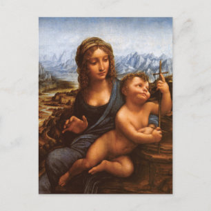 Cartão Postal Madonna do Yarnwinder pelo Cartão-postal Da Vinci
