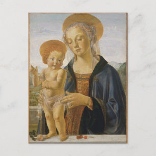 Cartão Postal Madonna e Child por Andrea del Verrochio