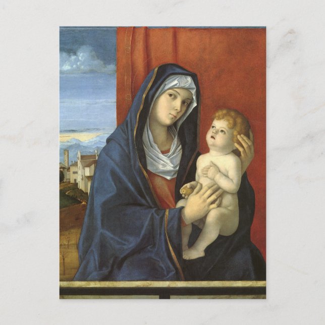 Cartão Postal Madonna e Child por Giovanni Bellini (Frente)