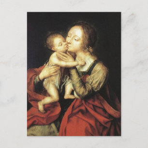 CARTÃO POSTAL MADONNA E CRIANÇA