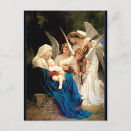 Cartão Postal Madonna e Criança com o Natal dos Anjos