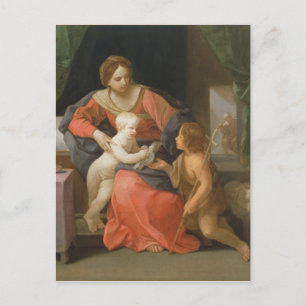 Cartão Postal Madonna e Criança com o Santo João Batista