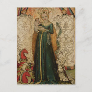 Cartão Postal Madonna e Criança com Ouvidos de Milho, 1440-50