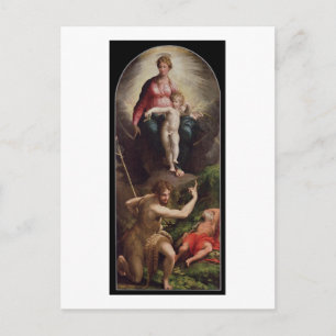 Cartão Postal Madonna e Criança com Ruas John e Ruas. Jerome, 1
