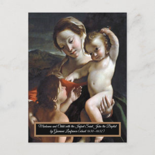 Cartão Postal Madonna e o Santo infantil John