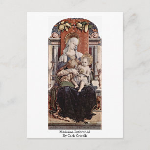 Cartão Postal Madonna Enthronada Por Carlo Crivelli