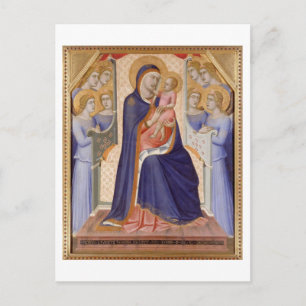 Cartão Postal Madonna in Glory, c.1315 (tempera no painel)