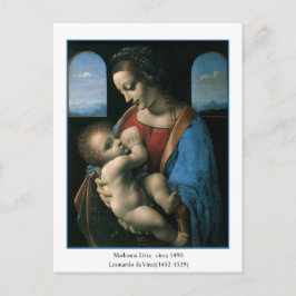 Cartão Postal Madonna Litta por Leonardo da Vinci