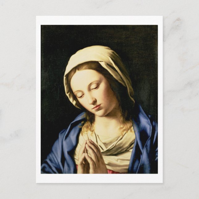 Cartão Postal Madonna na Prayer (óleo na canvas) (Frente)