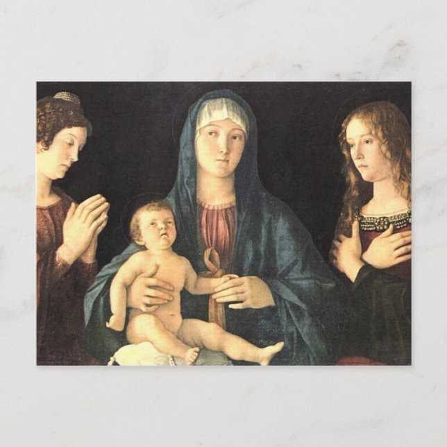 Cartão Postal Madonna und zwei Heilige (Frente)