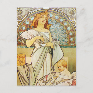 Cartão Postal Madre Deusa Art Nouveau