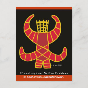 Cartão Postal Madre Deusa Berehynia por Vera Trembach