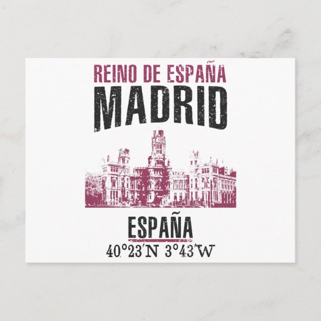 Cartão Postal Madrid (Frente)