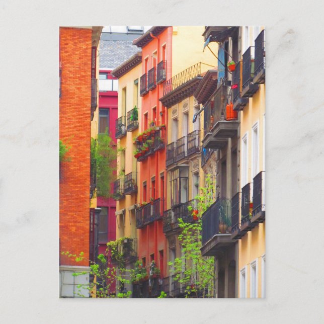 Cartão Postal Madrid, bairro Espanha (Frente)