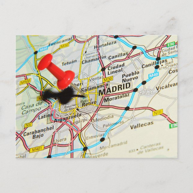 Cartão Postal Madrid, Espanha (Frente)