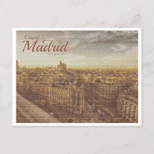 CARTÃO POSTAL MADRID ESPANHA VINTAGE - GRAN VIA