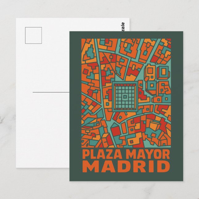 Cartão Postal Madrid Plaza Mayor (Frente/Verso)