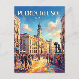 Cartão Postal Madrid - Puerta del Sol Espanha