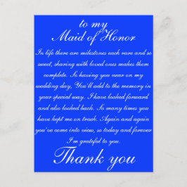 Cartão Postal Madrinha de casamento Obrigado