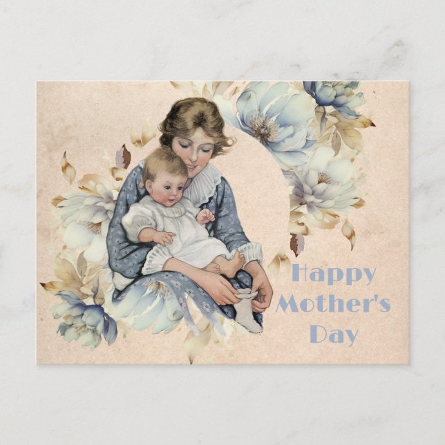 Cartão Postal Mãe Americana do Vintage (Frente)
