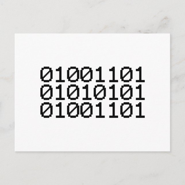 Cartão Postal Mãe BINÁRIA (Frente)