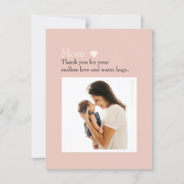 Cartão Postal "Mãe" com Coração e Mensagem Personalizada -