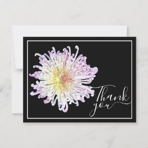 Cartão Postal Mãe de Aranha Rosa com Fundo Preto Obrigado