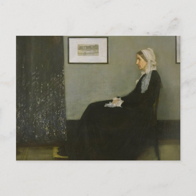Cartão Postal Mãe de assobio por James Abbot McNeill Whistler (Frente)