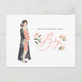 Cartão Postal Mãe de cabelos escuros para ser convidada para chá