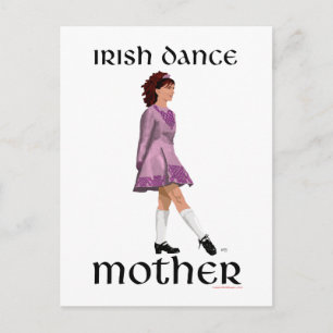 Cartão Postal Mãe de Dança Irlandesa - Bege Roxo