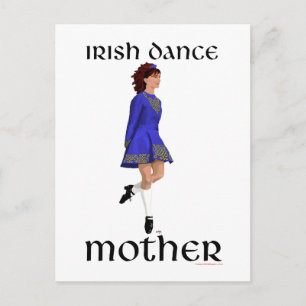 Cartão Postal Mãe de Dança Step Irlandesa - Sapato Duro Azul
