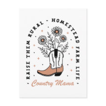 Mãe do campo criá-los em terra rural e vida fazend