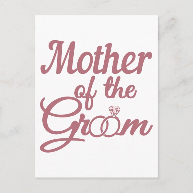 Cartão Postal Mãe Do Noivo Casamento Família Combinando (Frente)