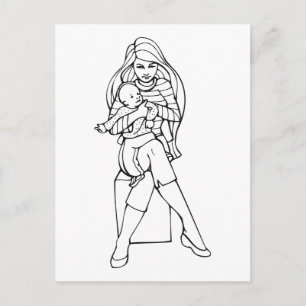 Cartão Postal Mãe e criança