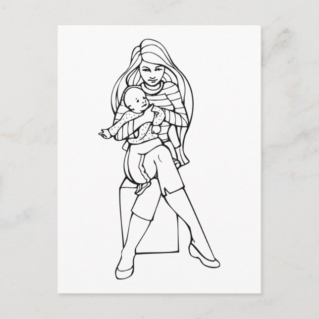 Cartão Postal Mãe e criança (Frente)