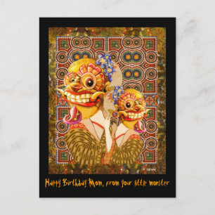 Cartão Postal Mãe e Criança (monstro pequeno)