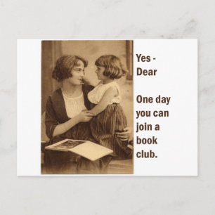Cartão Postal mãe e filha do clube de livros