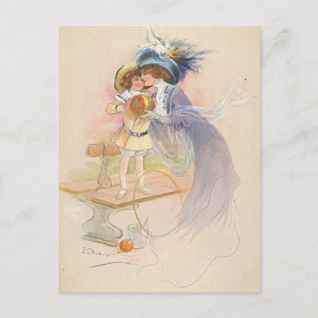 Cartão Postal Mãe e Filho (Frente)