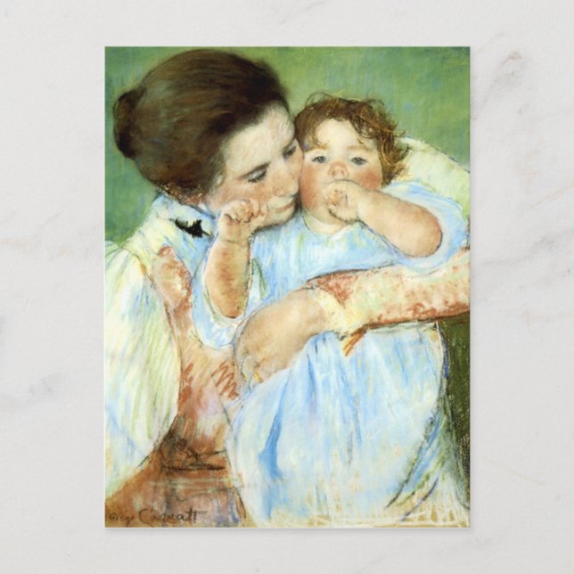 Cartão Postal Mãe e Filho de Cassatt (Frente)