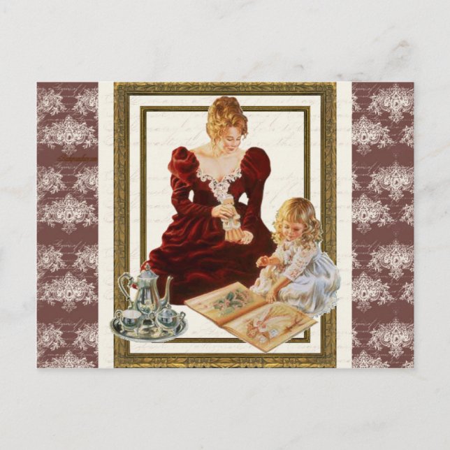 Cartão Postal Mãe e Filho Vitorianos (Frente)