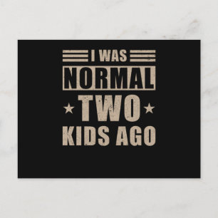 Cartão Postal Mãe Engraçado Dizendo Duas Crianças