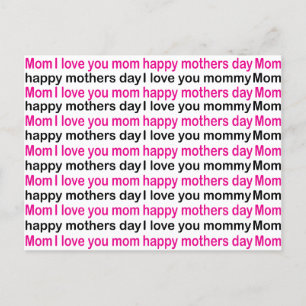 Cartão Postal Mãe Eu Te Amo Feliz Dia Das Mães
