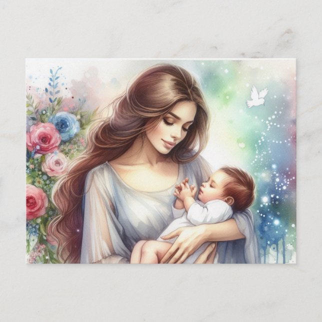 Cartão Postal Mãe europeia 9 (Frente)