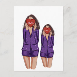 Cartão Postal mãe, filha, dia de as mães, presente,