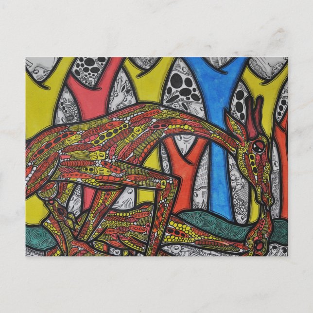 Cartão Postal Mãe Giraffe (Frente)