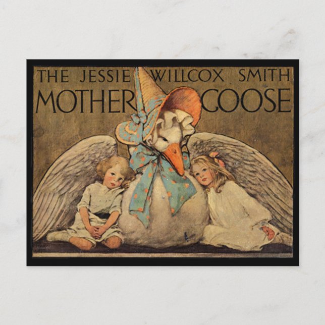 Cartão Postal Mãe Goose de Jessie Willcox Smith (Frente)