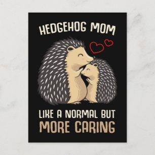 Cartão Postal Mãe Hedgehog Filha do Pão