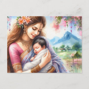 Cartão Postal Mãe Indiana 12